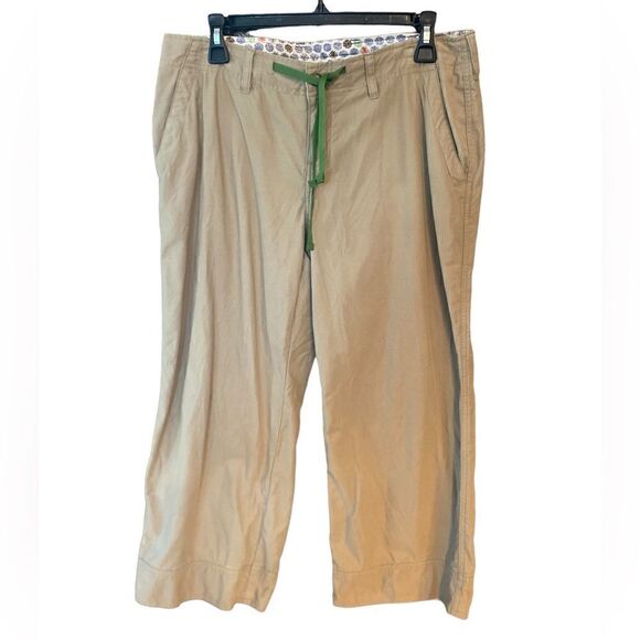 Horny Toad Sz 8 Khaki Outdoor Hiking Camping Pocket Lightweight Crop Pants - Picture 1 of 8
